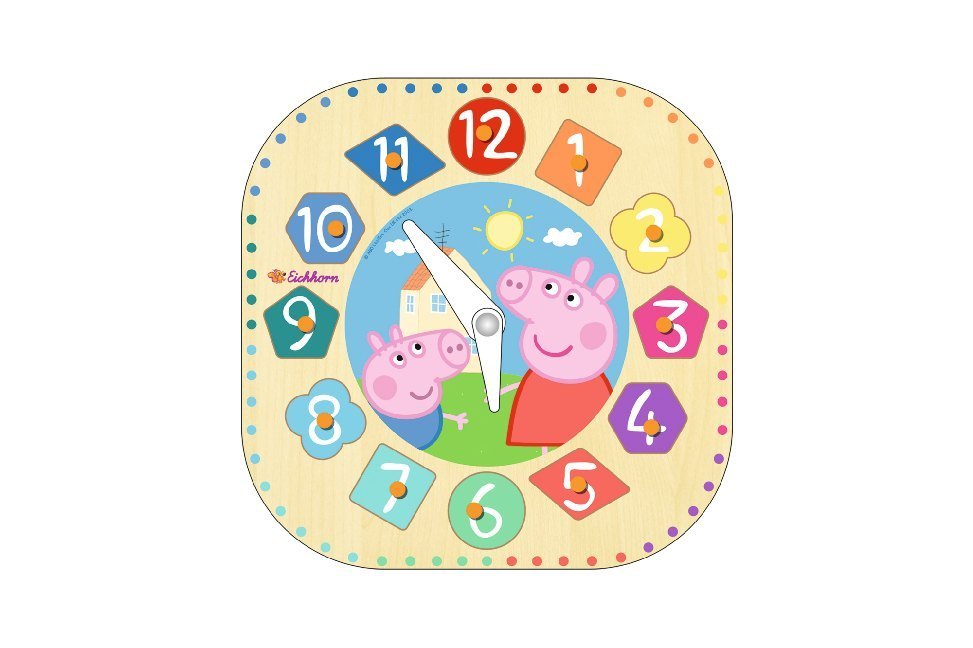 Steckpuzzle-Lernuhr PEPPA PIG 13-teilig