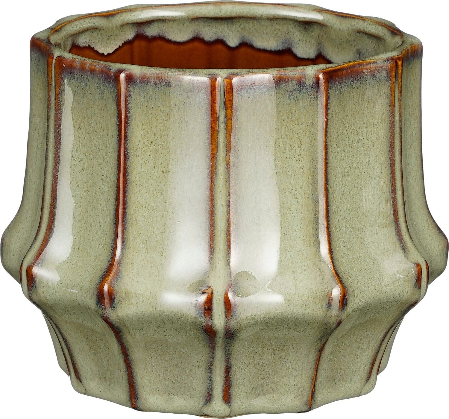 Mica Decorations bloempot Sanna groen D 16 H 13 cm