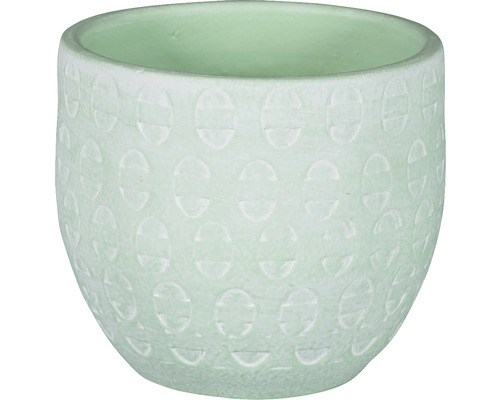 Costa plantenbak Ø 29 cm H 26 cm steengoed groen