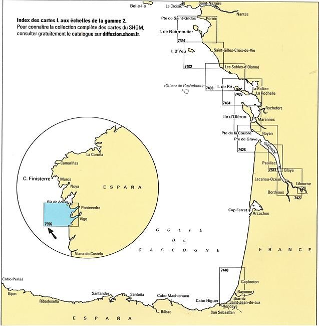EPSHOM - 7596L DE LA PENINSULA DE O GROVE