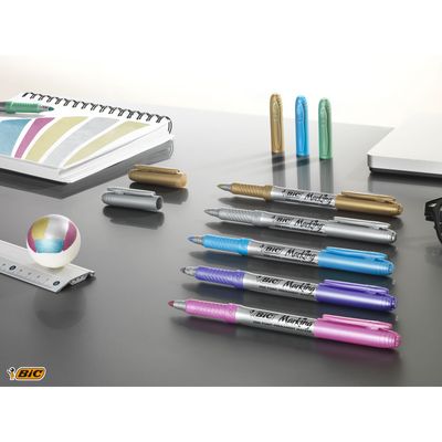 BIC MARKING COLOR - Marqueur permanent - pointe moyenne - argent