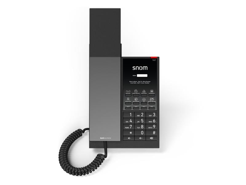 snom Tischtelefon HD350W SIP-Hoteltelefon Schwarz Modernes WiFi Telefon, dass sich gut in jede Umgebung einfügt