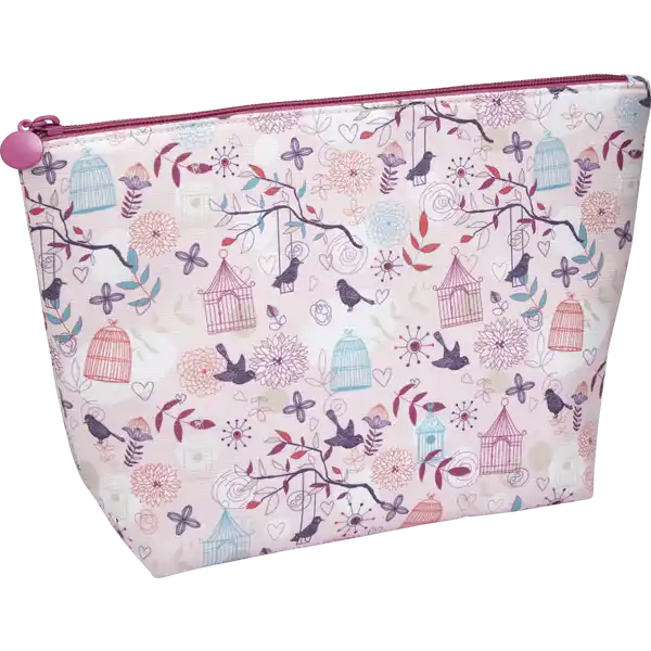Kulturtasche pink mit Glitter