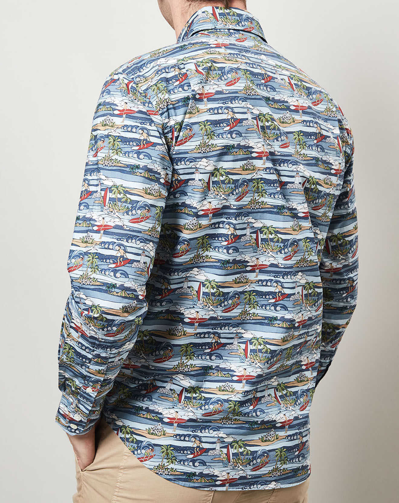 Hartford Chemise regular Paul imprimé surfer island bleu/multicolore