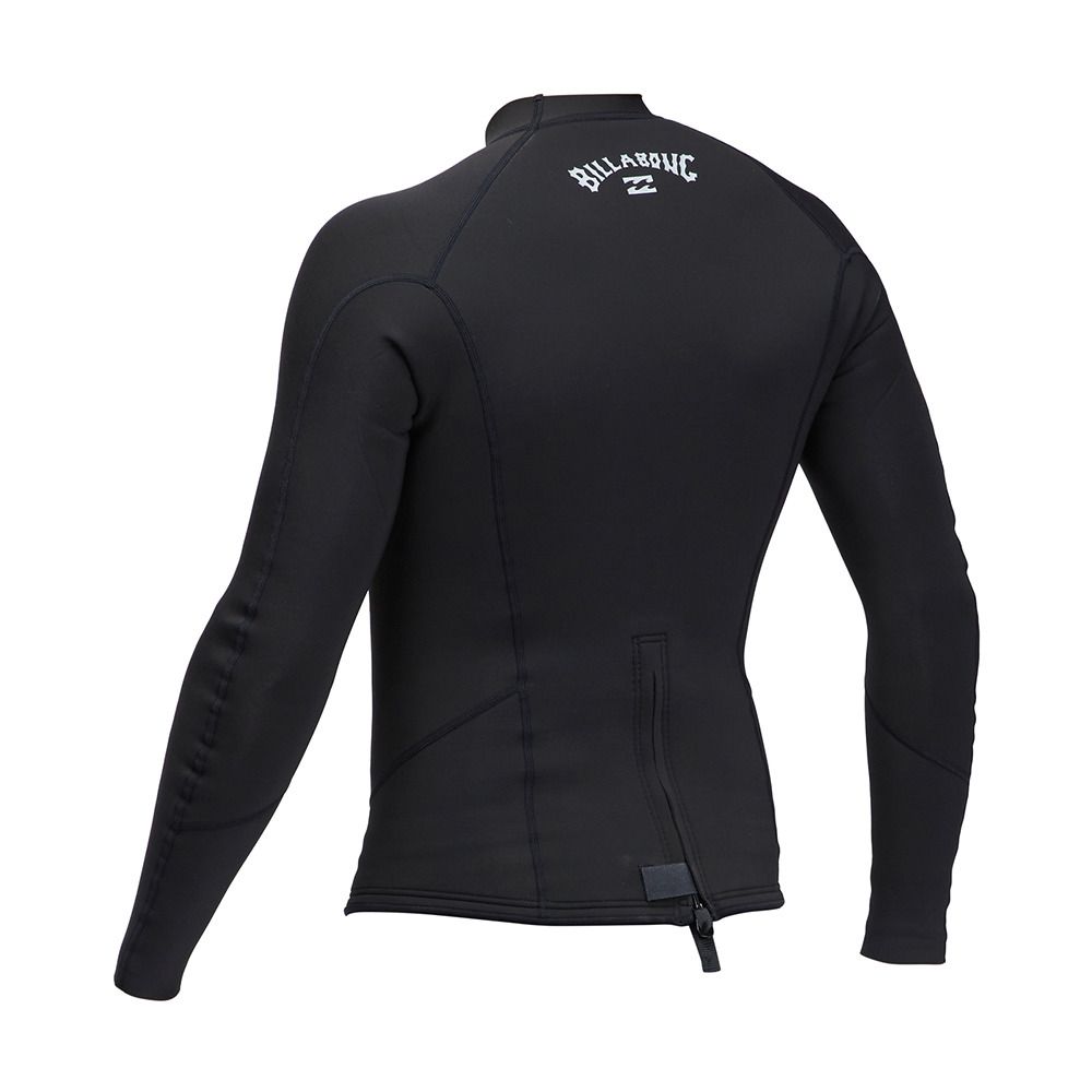 Billabong ABSOLUTE JACKET BACK ZIP - Top néoprène 2/2mm Homme black