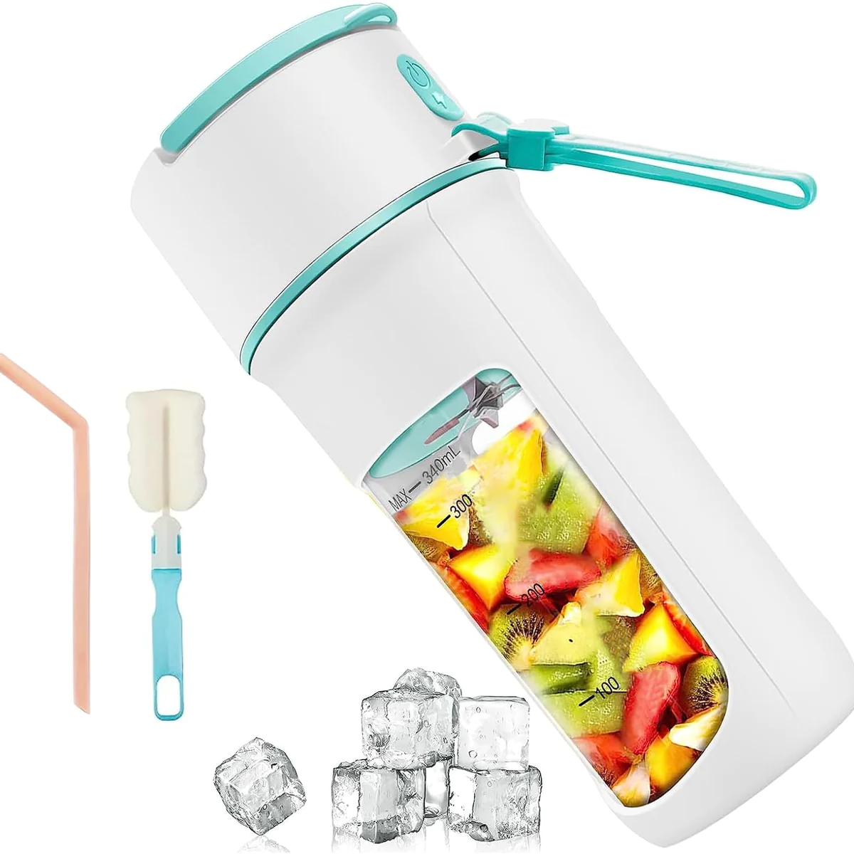 Blender électrique portable Smoothie 0,34L 55W avec Type-C rechargeabl