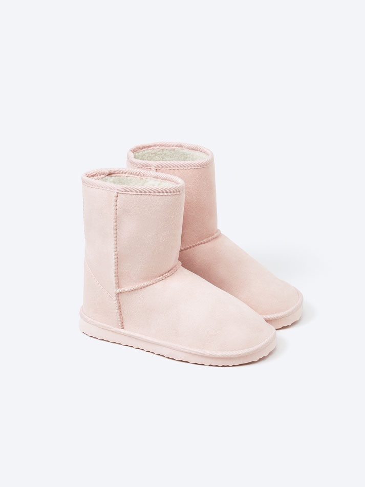 Bota forrada - Rosa claro