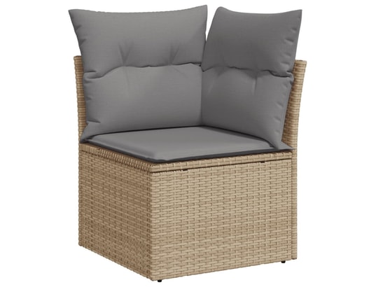 VIDAXL - Salon extérieur Salon de jardin avec coussins 6 pcs beige résine tressée