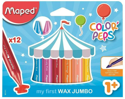 Maped Jumbo Voksfargestifter 12-pack