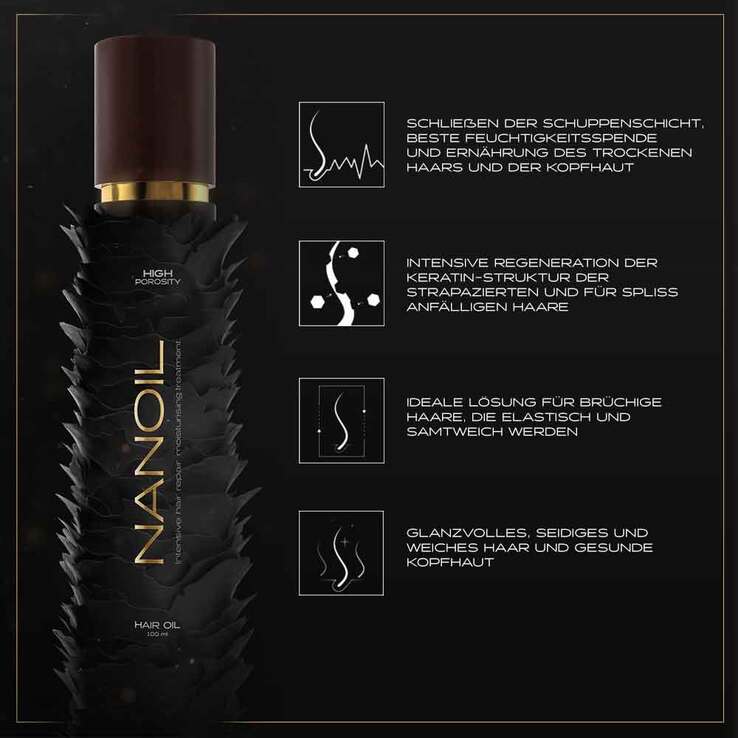 Nanoil Haaröl High Porosity Hair, 100 ml