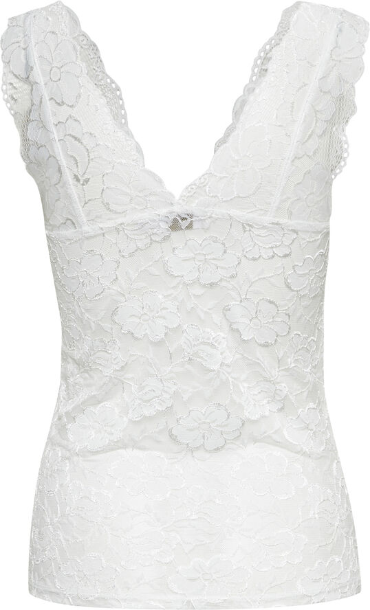 Cream Glaze Long Top Optical white