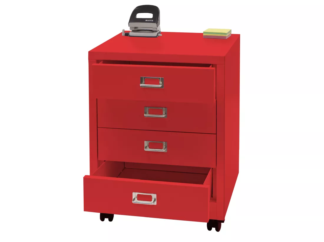 Caisson à roulettes MCW-L49, rouge