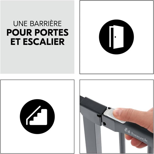 Barrière clear step autoclose 2 gris