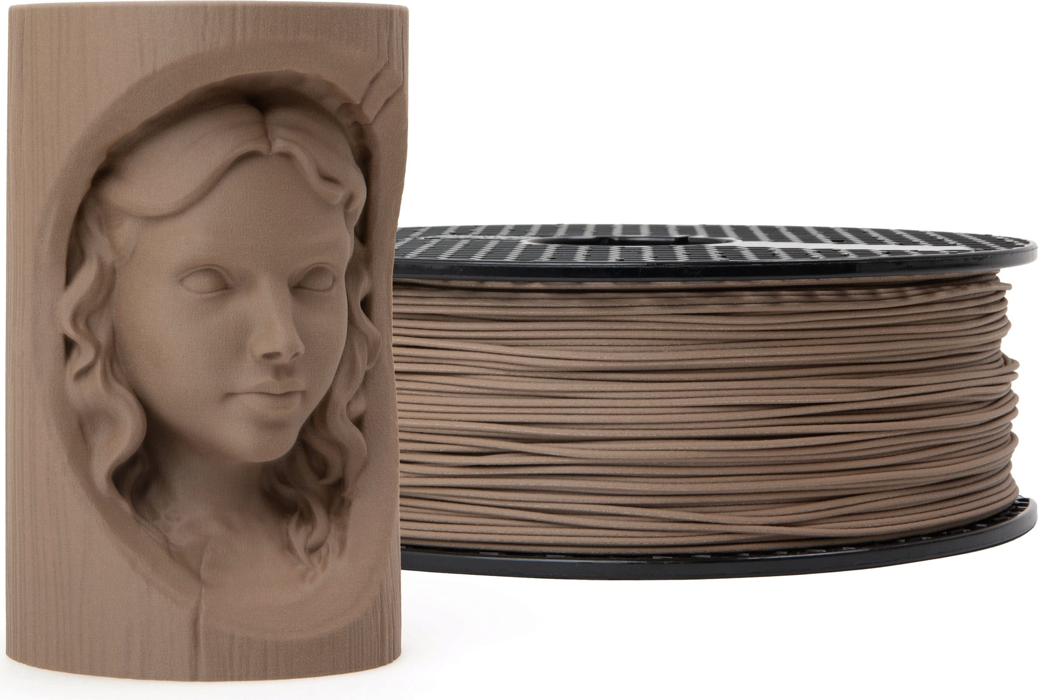 Prusa  Prusament Woodfill Pastel Brown (NFC), 1,75 mm / 1000 g    Natürliches Holzfilament mit echtem Look & Feel in Pastel Brown