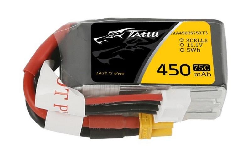 RC-Akku LiPo 450 mAh 11.1 V 75C3S LiPo Akku für Racecopter mit XT30 Stecker