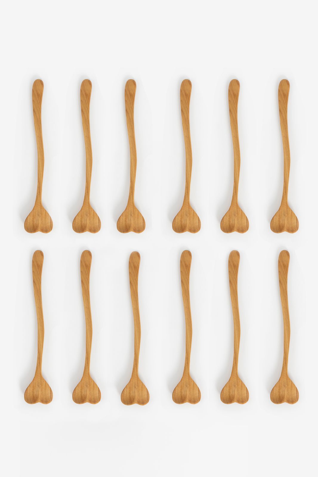 Houten latte lepel hart