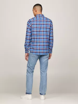 Camisa xadrez listrada global de corte regular