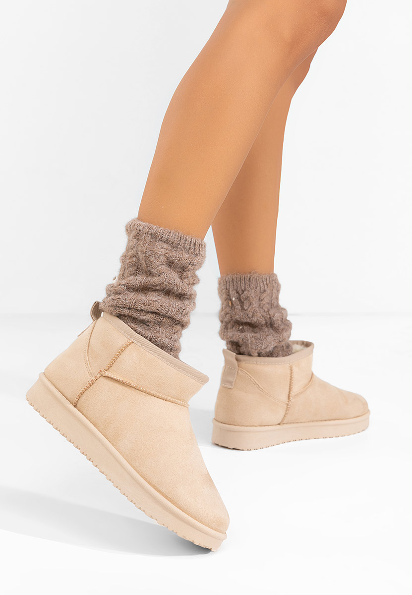 Bottines doublées femme beige Andora