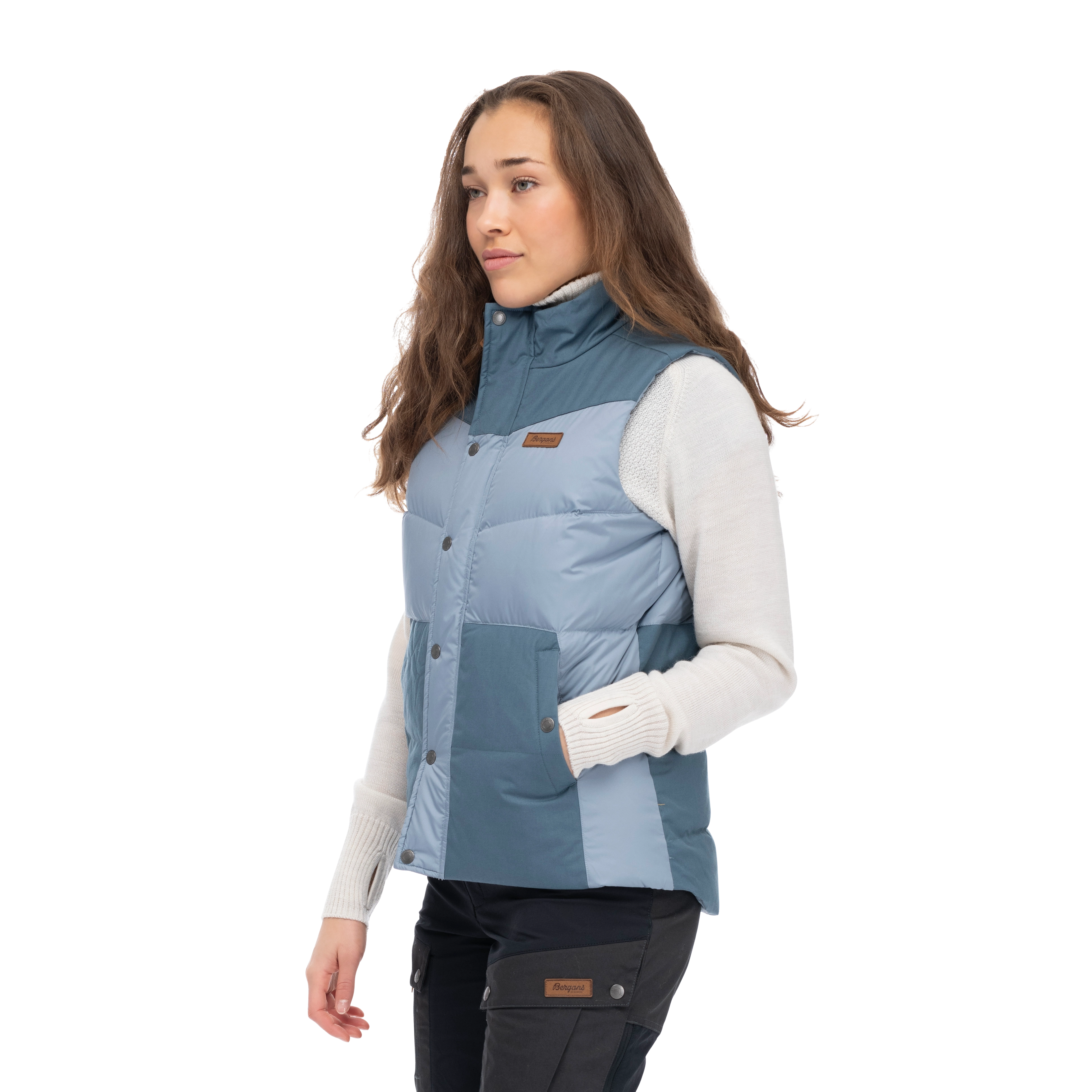 Nordmarka Outdoor Down Vest Women Husky Blue / Orion Blue