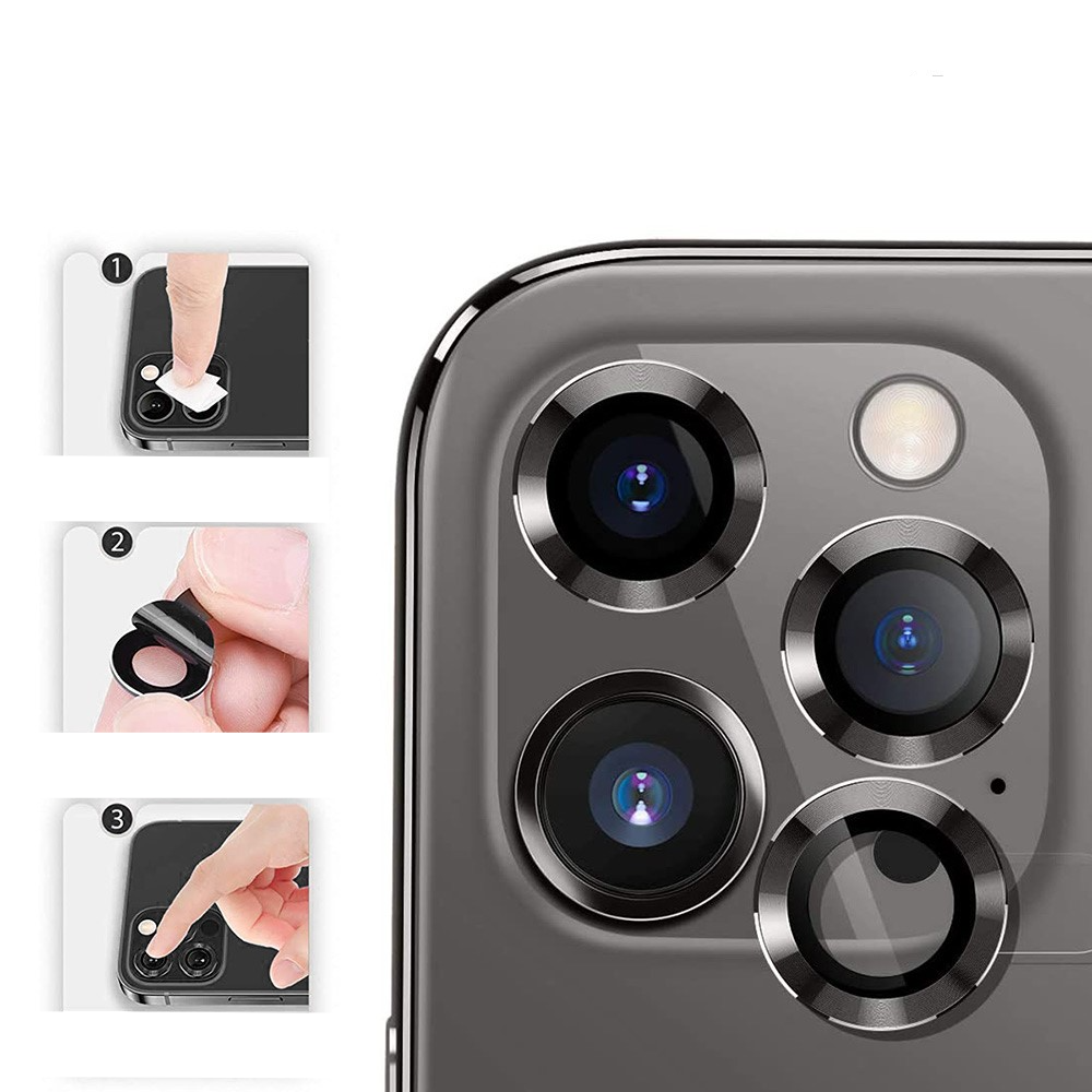 iPhone 14 Pro / iPhone 14 Pro Max Kameraschutz Objektiv Ring Protector Abdeckung - Silber