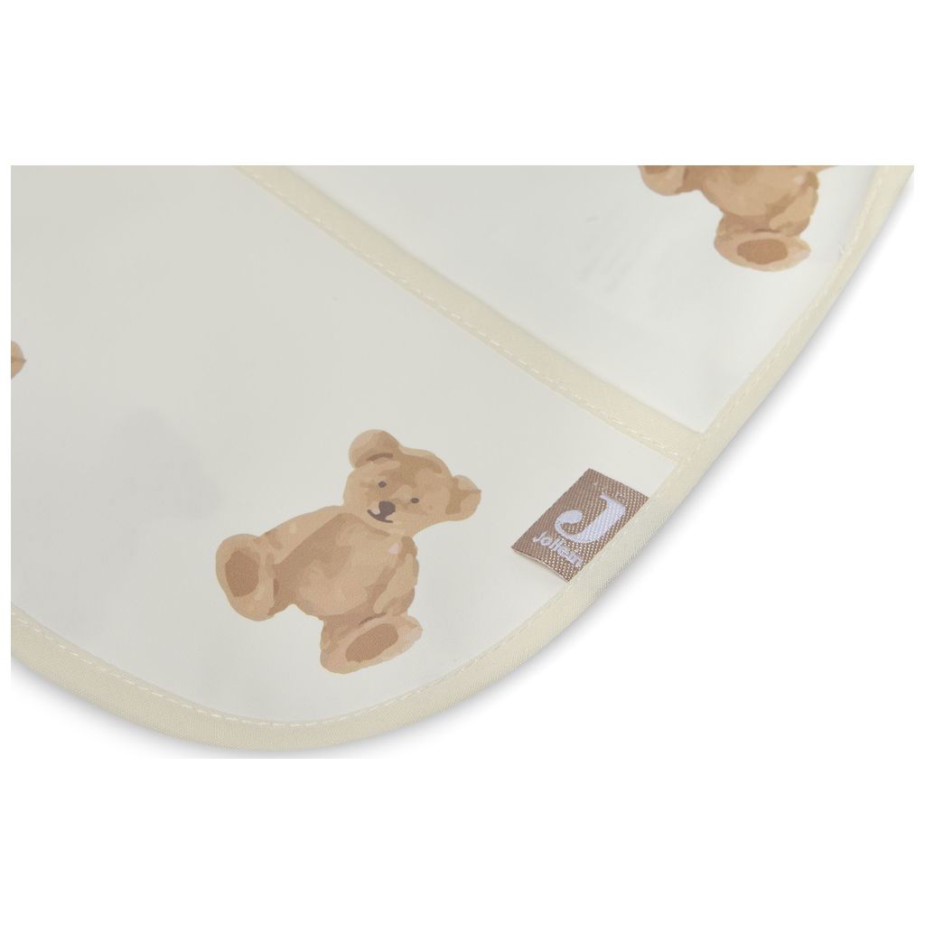 JolleinJollein   Lätzchen wasserdicht mit Ärmel teddy bear