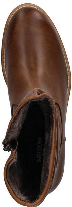 Nelson - Dames Boot - Rustiek Gewaxt Leer - Kleur Bruin