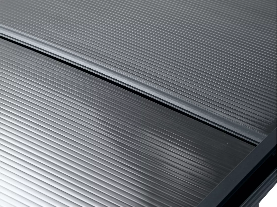Carport pergola simple autoportant en aluminium - 1 voiture - 15,15 m² - Gris anthracite - BARESA