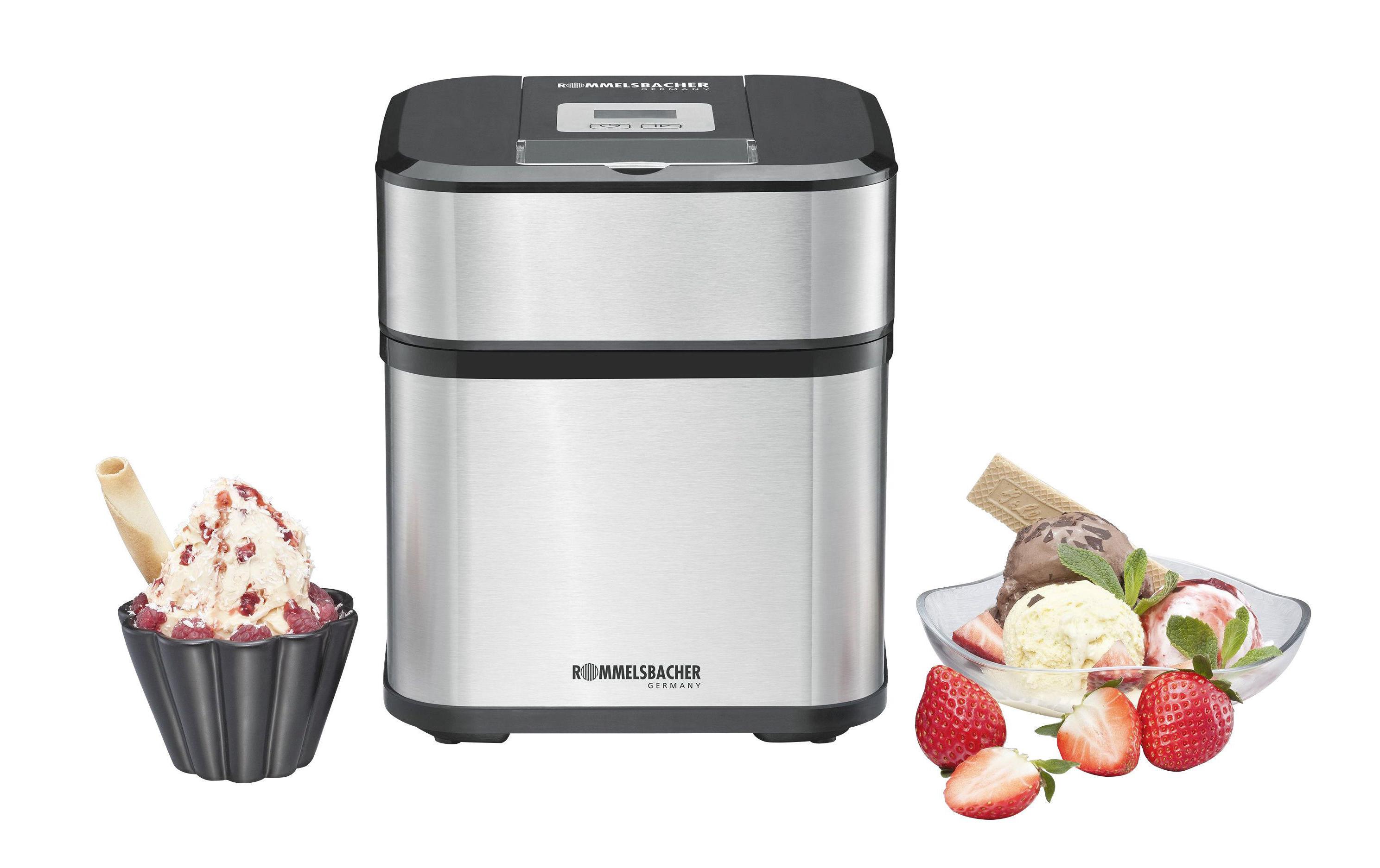 Glacemaschine 4in1 0.5 l, SilberFür die Zubereitung von Frozen Yoghurt, Glace, Softeis, Sorbet