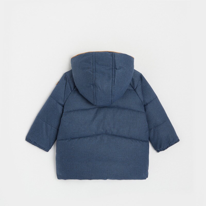 Manteau matelassé imprimé pied de puce bleu bébé garçon Bleu