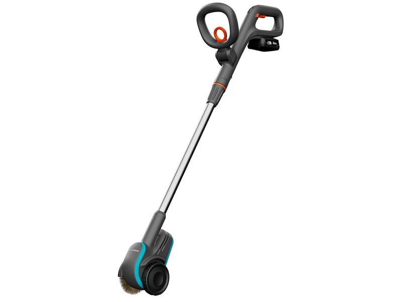 GARDENA Akku-Fugenbürste EasyWeed 1800/18 V P4A Ready-To-Us Akkubetriebene Fugenbürste – schnelle, präzise und kontrollierte Unkrautbeseitigung