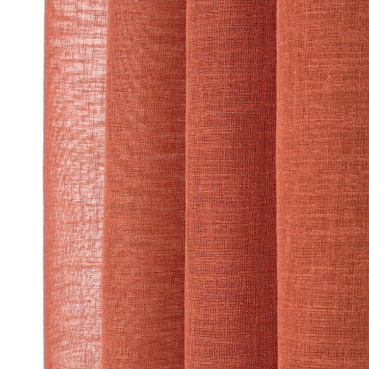 Voilage Romane rouille L.240 x l.140 cm