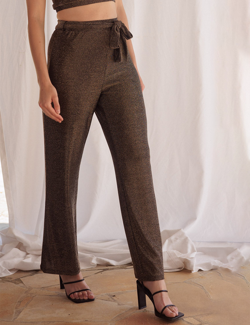 HBT NONCHALANTE LUREX | LENNON PANTALON DORÉ