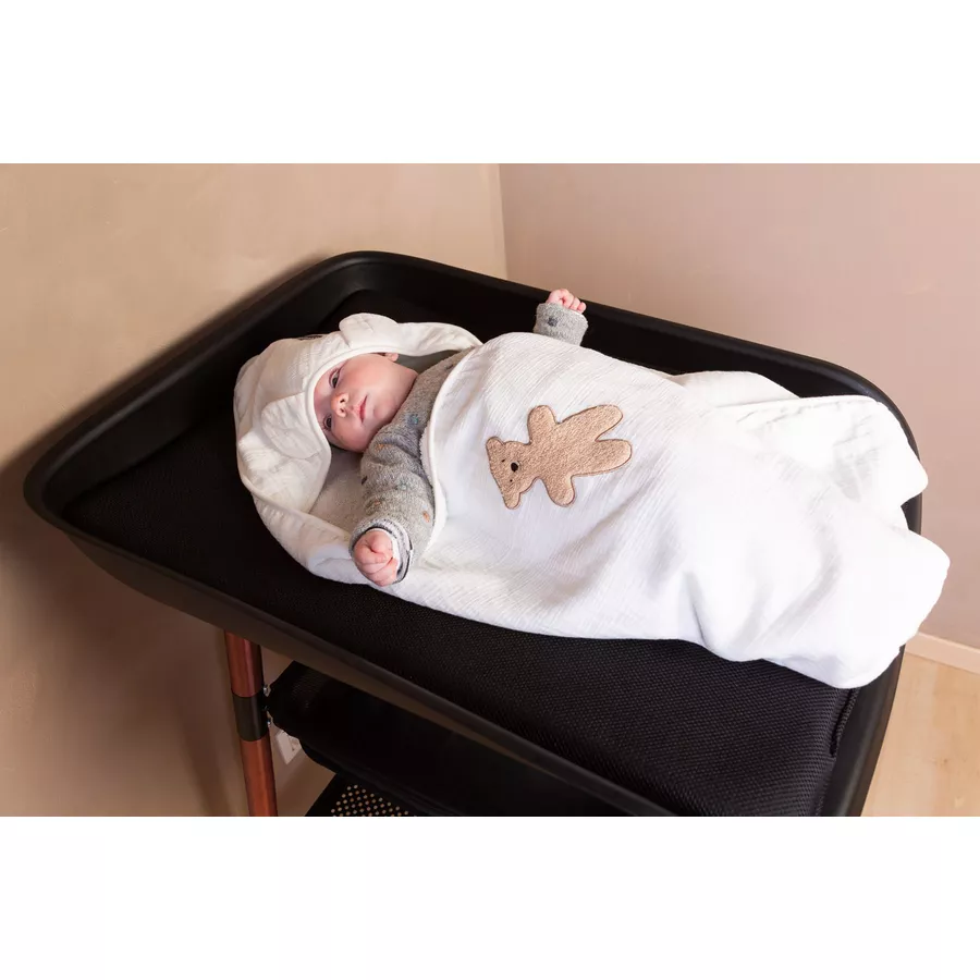 CHILDHOME Evolux Wickeltisch nussbaum schwarz