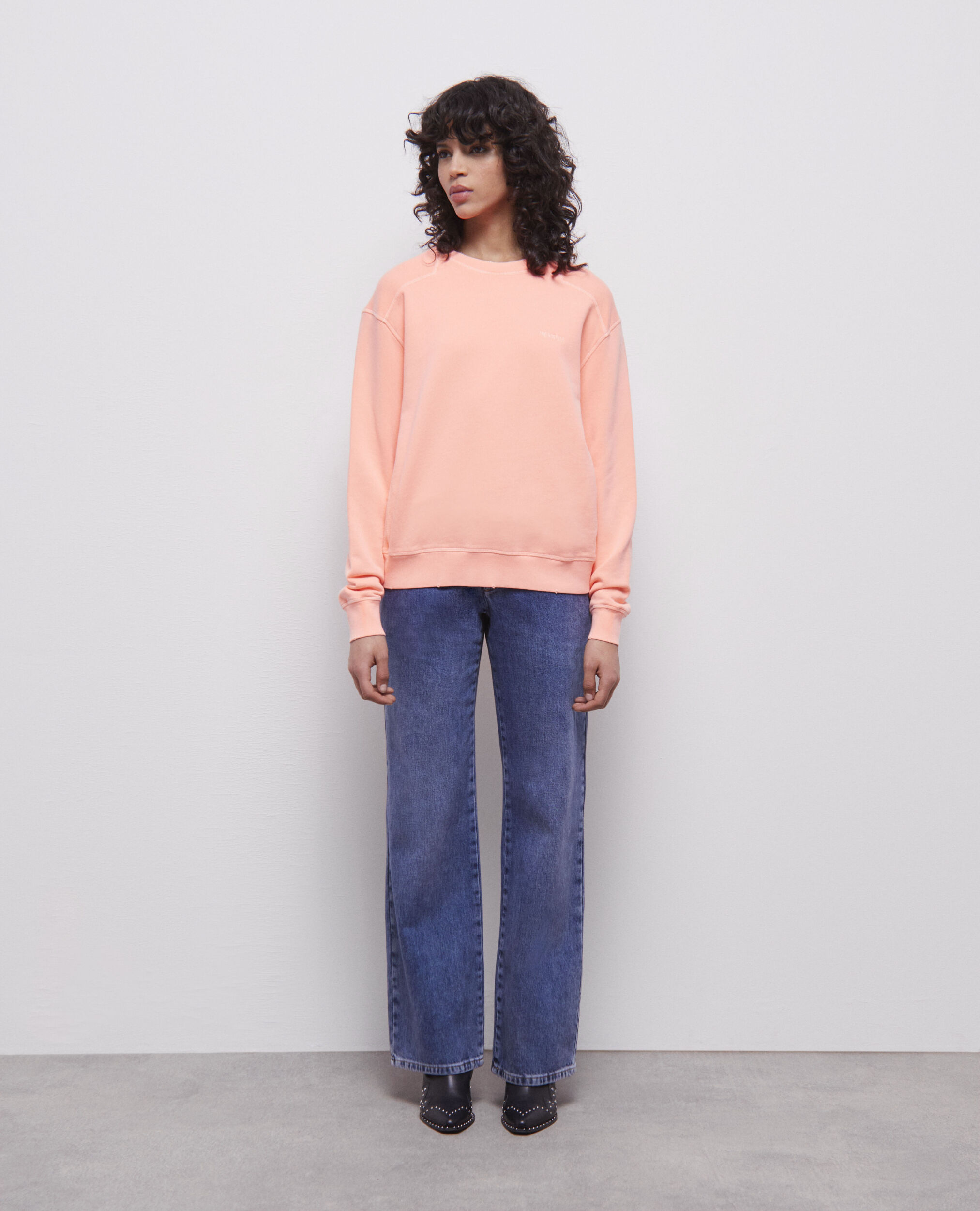 Sweatshirt orange avec logo