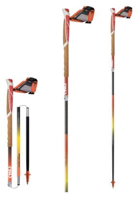 Bâtons de Trail Unisexe TSL Trail Carbon 4 Orange/Jaune