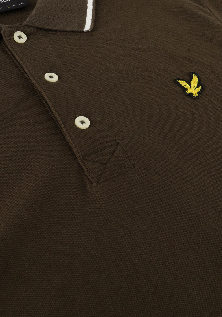 LYLE & SCOTT groene lyle & scott polo tipped polo shirt