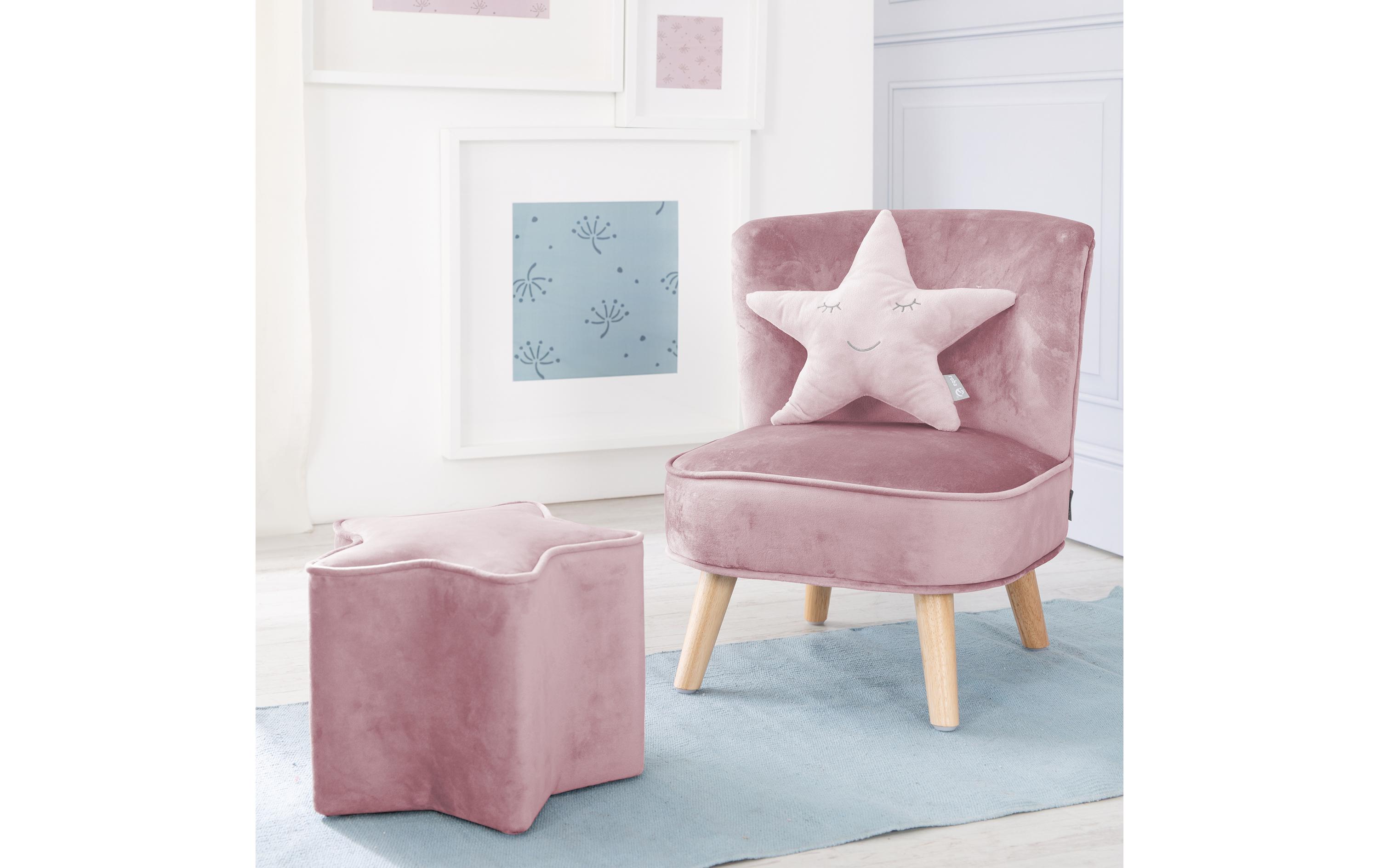 Kissen Stern RosaFlauschiges Kuschelkissen für jedes Baby- & Kinderzimmer