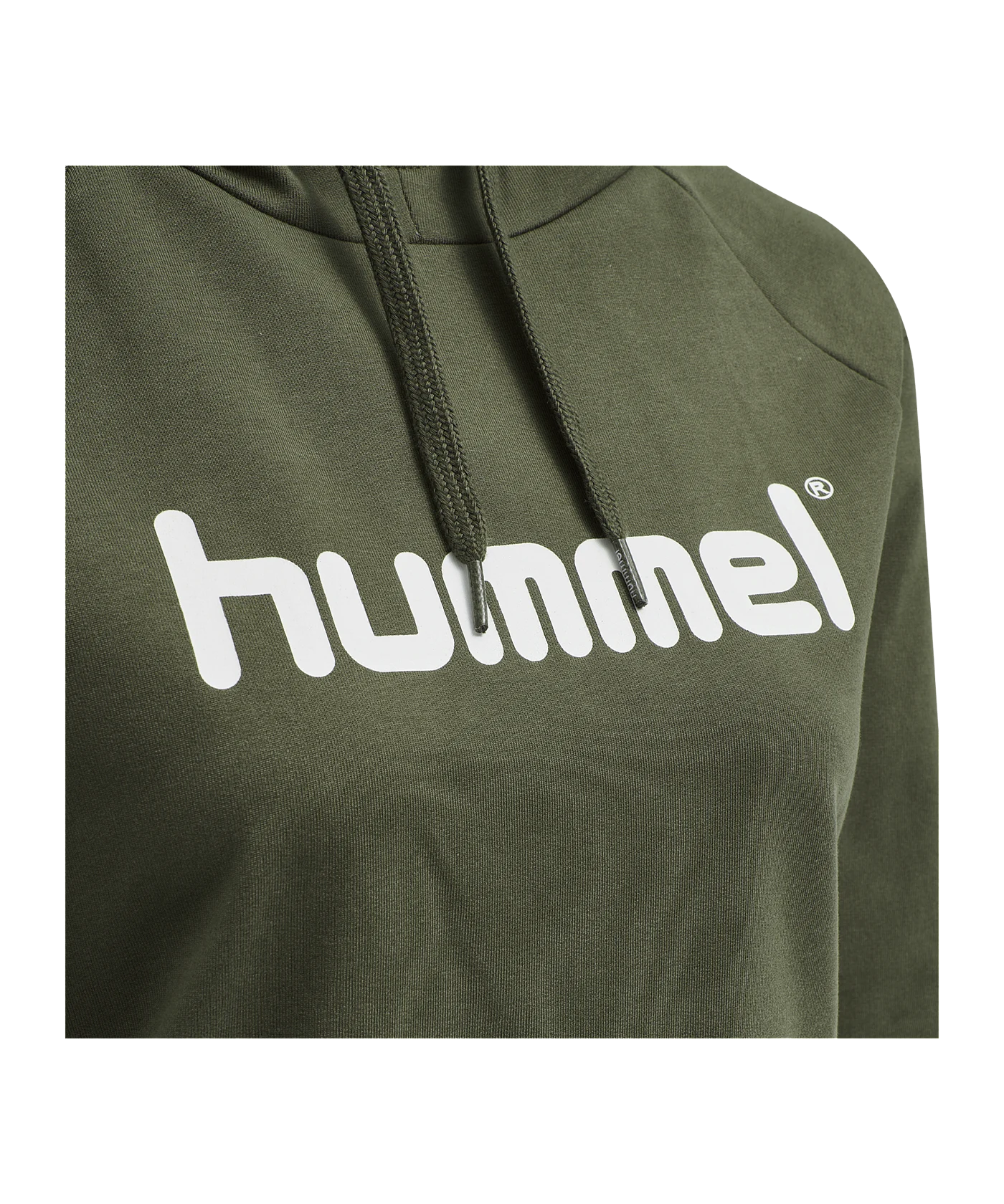 Hummel Cotton Logo Hoody Damen Grün F6084