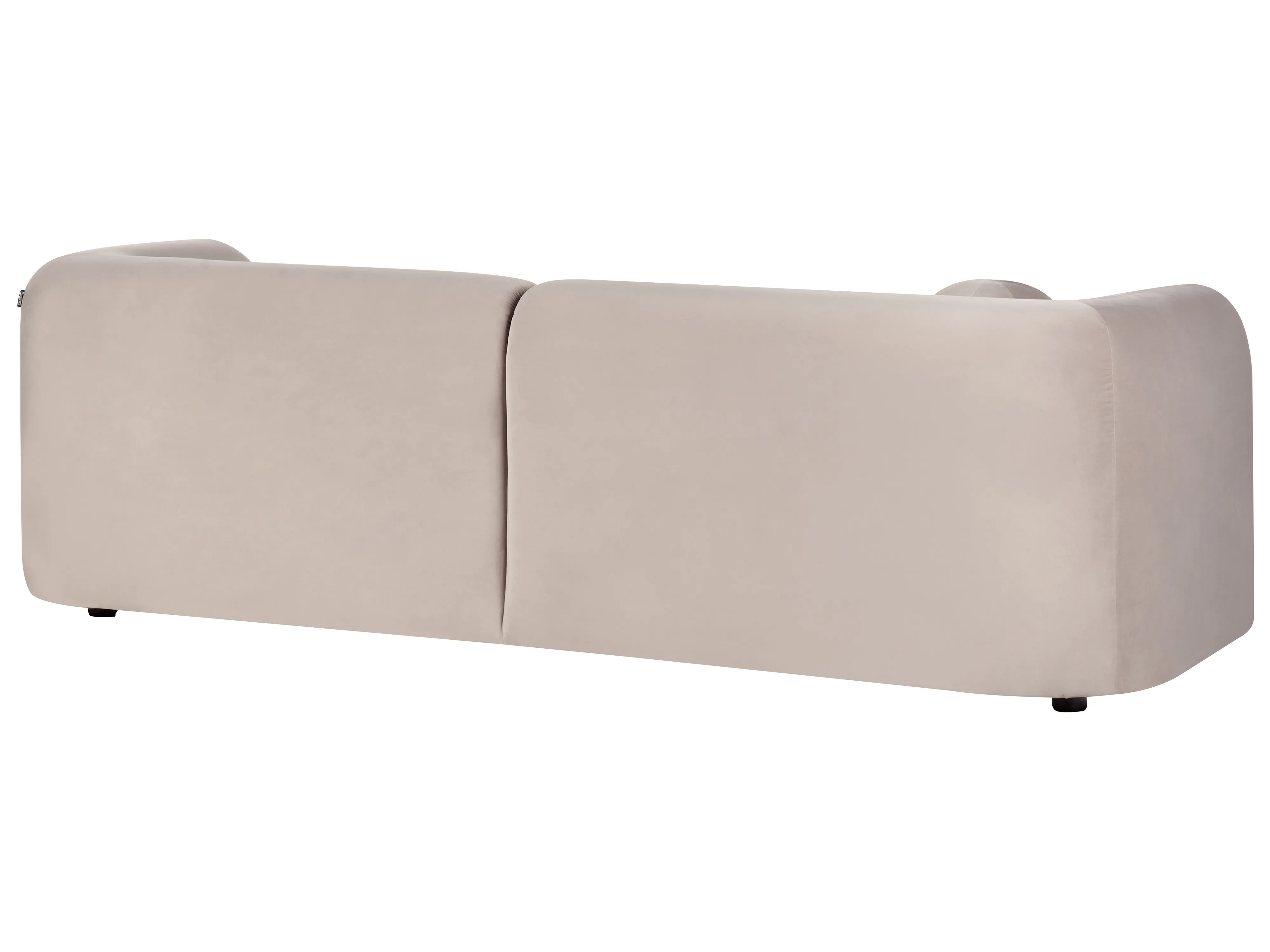 Bank 3-zits LEIREN Fluweel Taupe