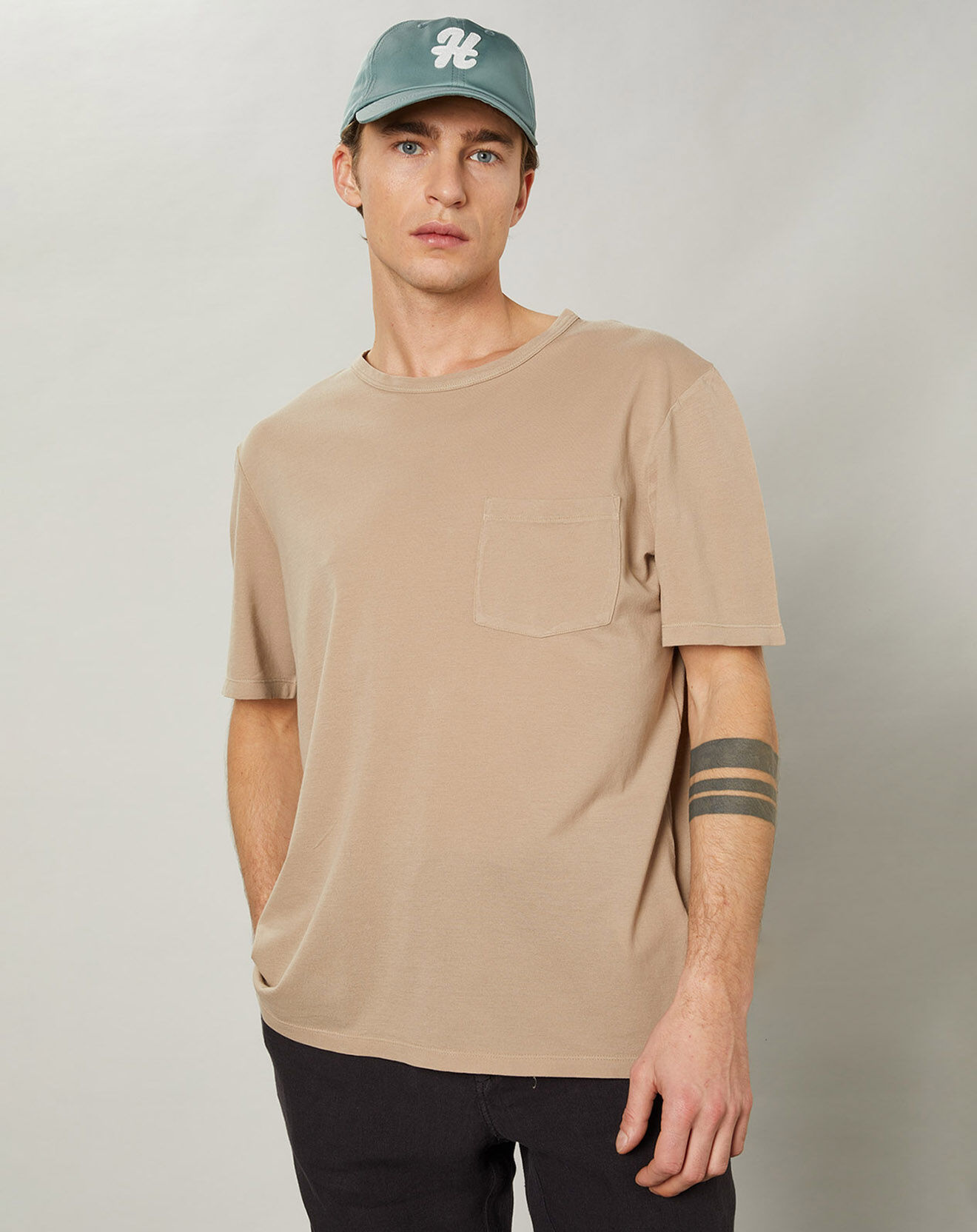 Hartford T-Shirt piqué Pocket sahara