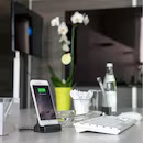 10W USB C Lade Dock Dockingstation Halterung für Handy / Smartphone (4S462240) - Silber