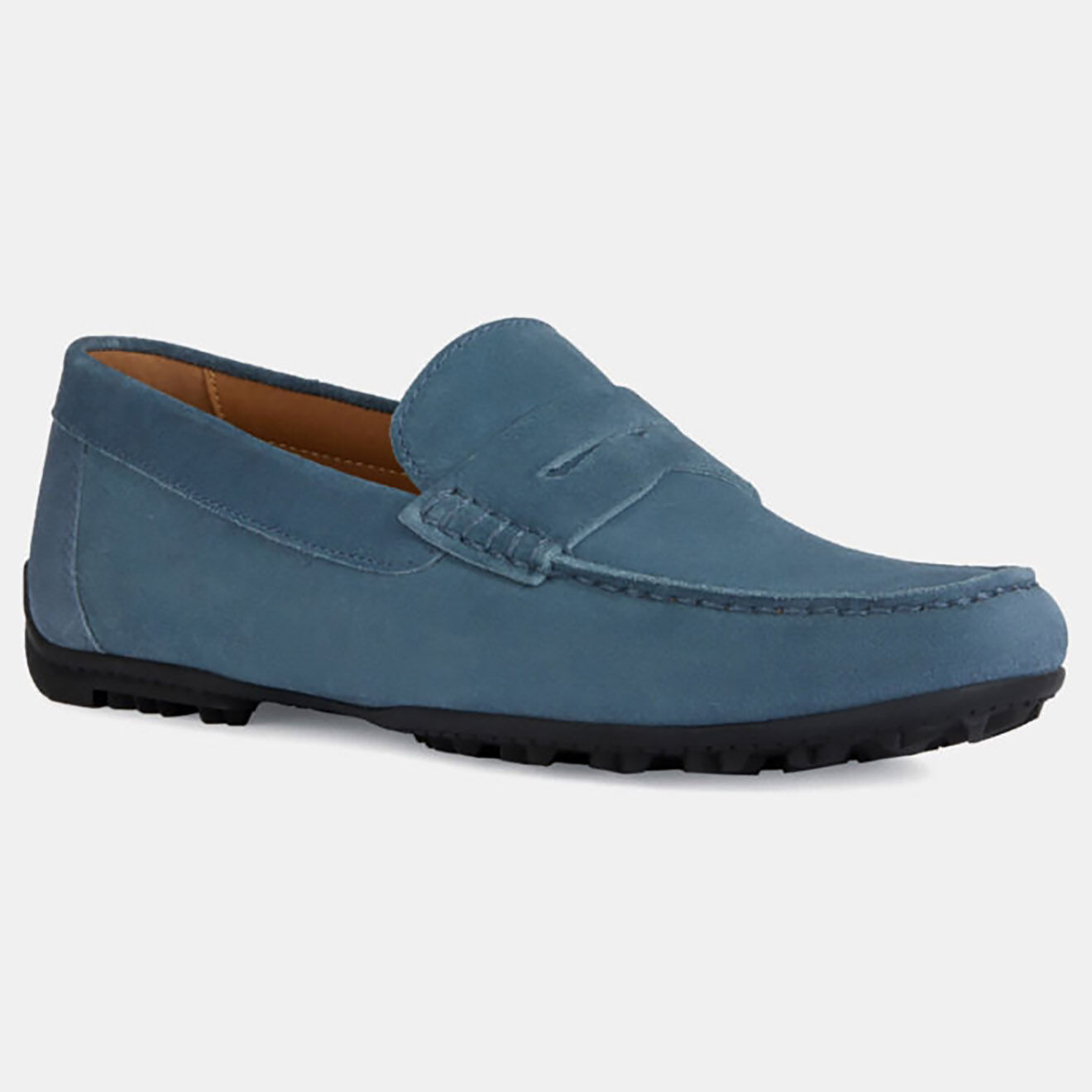 Geox Mocassins en Velours de Cuir Kosmopolis bleus