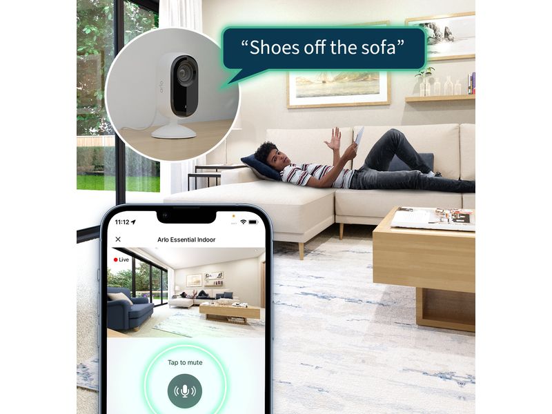 Arlo Netzwerkkamera IP 2er Pack, BUN3050-3060EUS Weiss Sicherheits-Kit für den Innen- und Aussenbereich