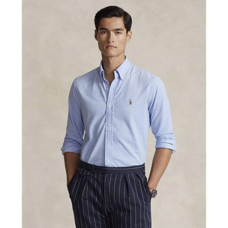 Polo Ralph Lauren Knit Oxford Shirt Harbor island blue/ multi pp