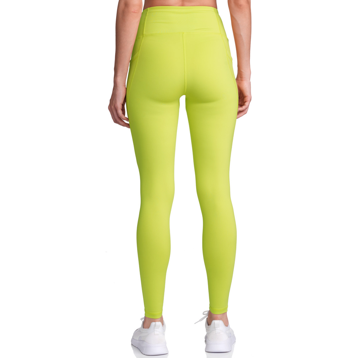 Gina Sports Damen Sport-Leggings mit Taschen limette