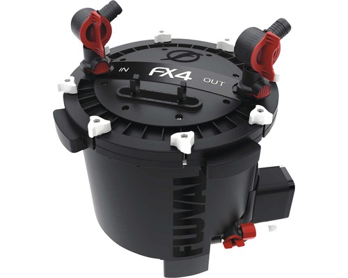 Buitenfilter aquarium Fluval FX4, ca. 2650 l/u, voor aquaria tot 1000 l, 30W, zwart