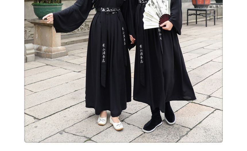Girls Supply - Bijpassende traditionele Chinese geborduurde jas / top / rok / set