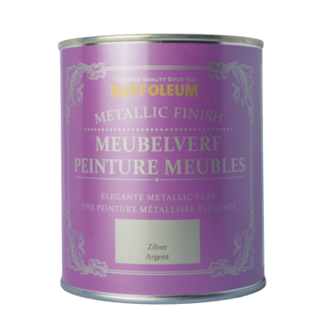 Rust-oleum meubelverf zilver 750ml
