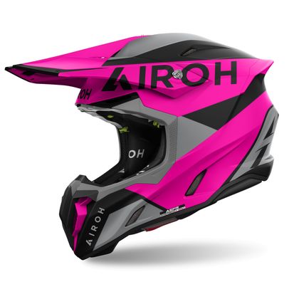 Casque cross Airoh TWIST 3 - KING 2024 - Rose / Blanc