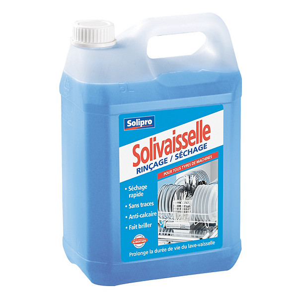 Liquide de rinçage lave-vaisselle cycle court Solivaisselle 5 L